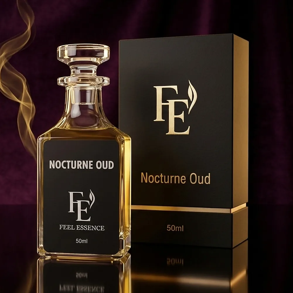 Nocturne Oud Eau de Parfum 50ml with black FEEL ESSENCE box